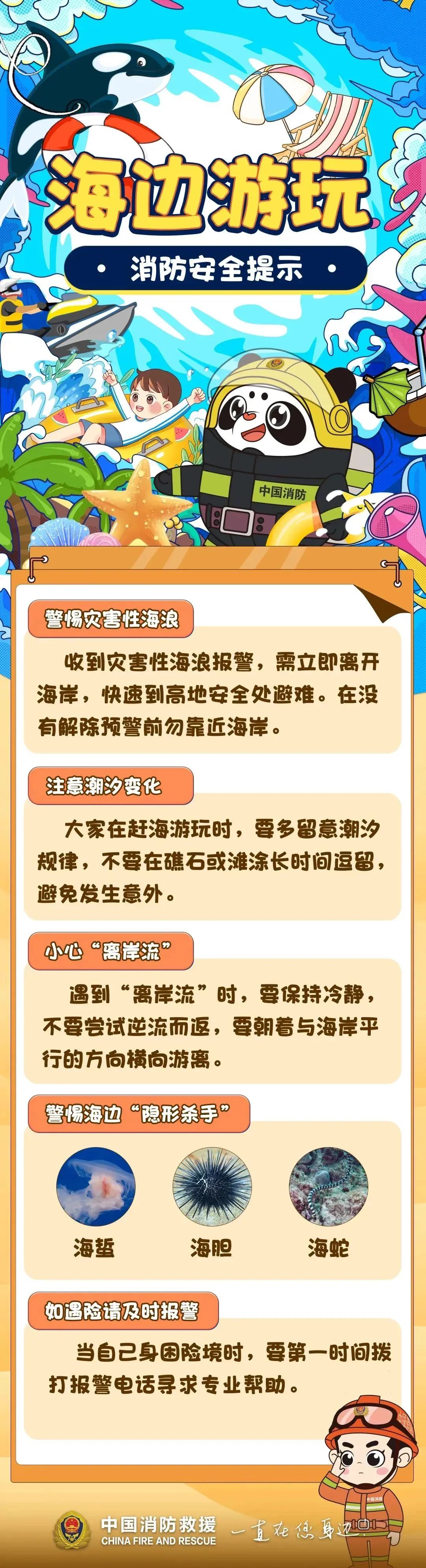 海边游玩消防安全提示